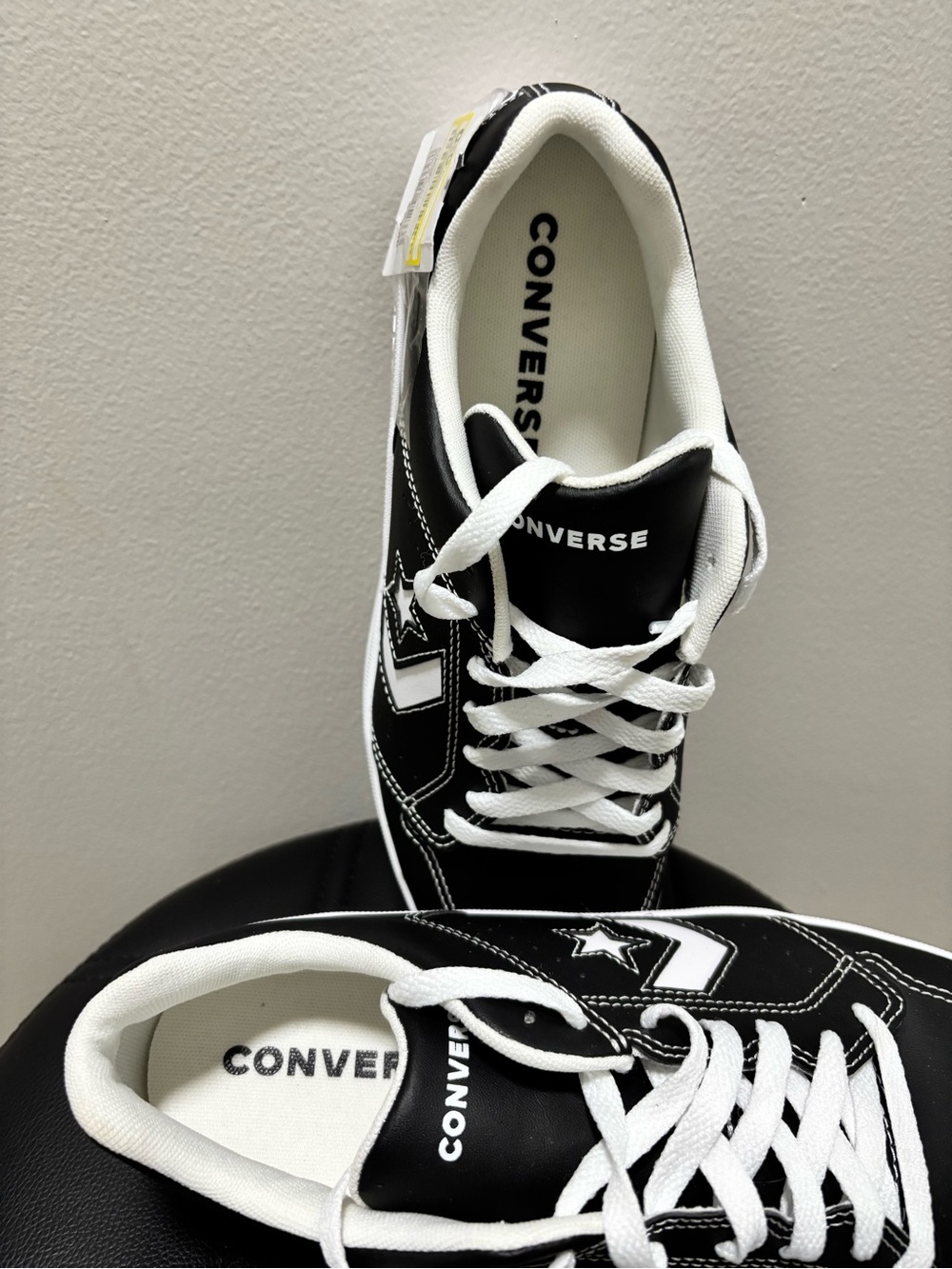 Unisex Converse Day 1 Court Classic Sneakers in the black and white W 10.5 Men 9 - Picture 3 of 5